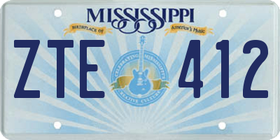 MS license plate ZTE412