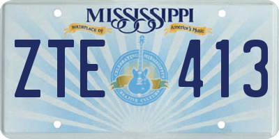 MS license plate ZTE413