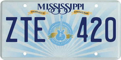 MS license plate ZTE420