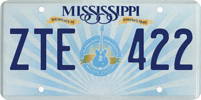 MS license plate ZTE422