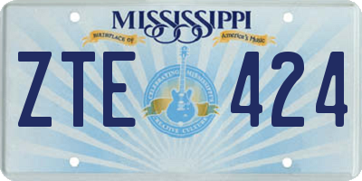 MS license plate ZTE424