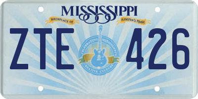 MS license plate ZTE426