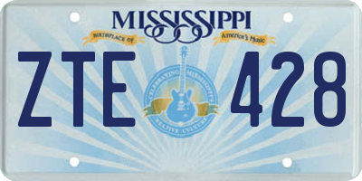 MS license plate ZTE428
