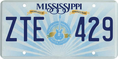 MS license plate ZTE429