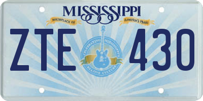 MS license plate ZTE430