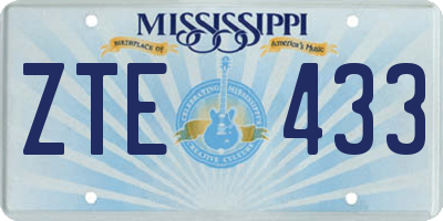 MS license plate ZTE433
