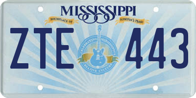 MS license plate ZTE443