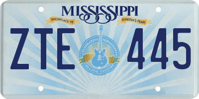 MS license plate ZTE445