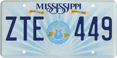 MS license plate ZTE449