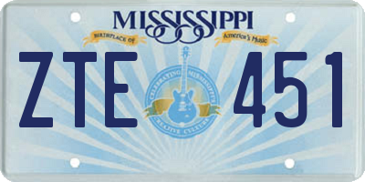 MS license plate ZTE451