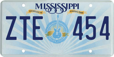 MS license plate ZTE454