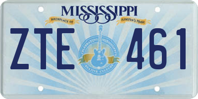 MS license plate ZTE461