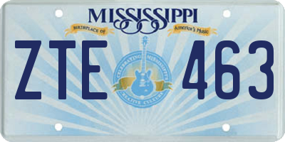 MS license plate ZTE463