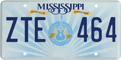 MS license plate ZTE464