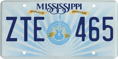 MS license plate ZTE465