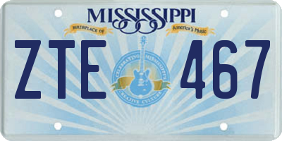 MS license plate ZTE467