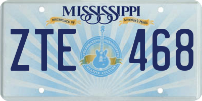 MS license plate ZTE468