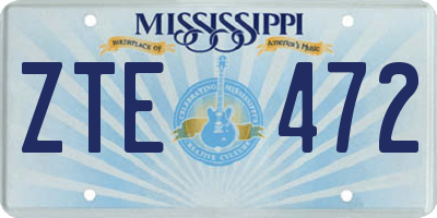 MS license plate ZTE472