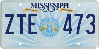 MS license plate ZTE473