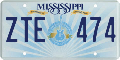 MS license plate ZTE474