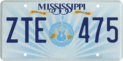 MS license plate ZTE475