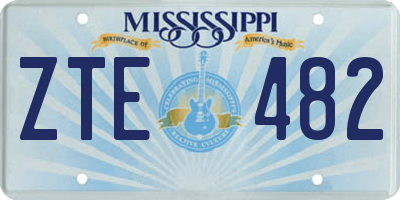 MS license plate ZTE482