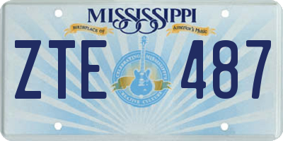 MS license plate ZTE487