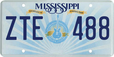 MS license plate ZTE488