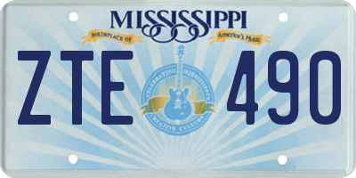 MS license plate ZTE490