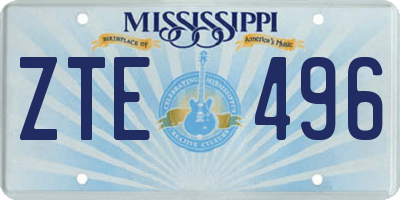 MS license plate ZTE496