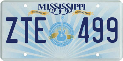 MS license plate ZTE499