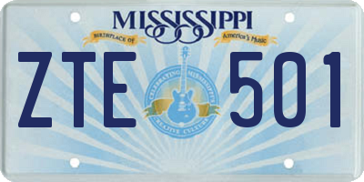 MS license plate ZTE501