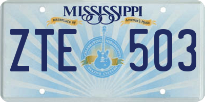 MS license plate ZTE503