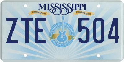 MS license plate ZTE504