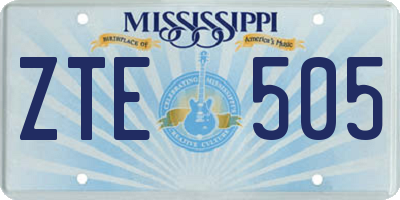 MS license plate ZTE505