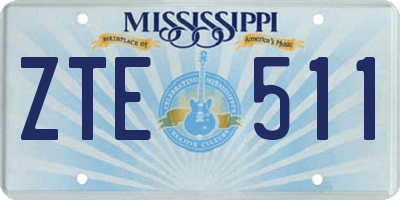 MS license plate ZTE511
