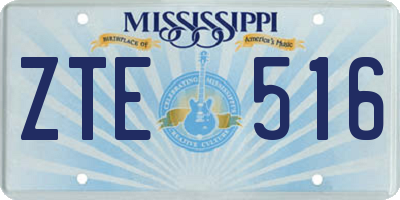 MS license plate ZTE516