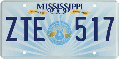 MS license plate ZTE517