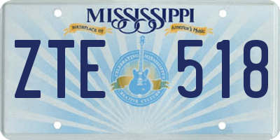 MS license plate ZTE518