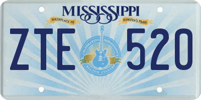 MS license plate ZTE520