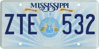 MS license plate ZTE532