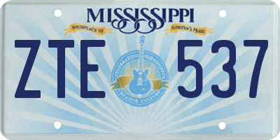MS license plate ZTE537
