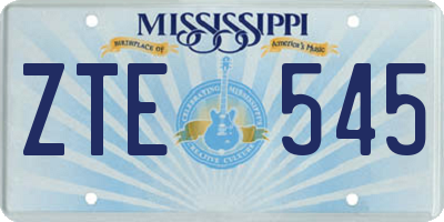 MS license plate ZTE545