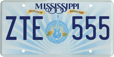 MS license plate ZTE555