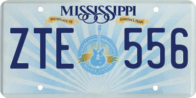 MS license plate ZTE556
