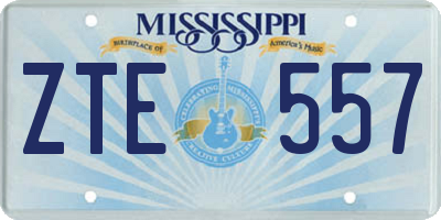 MS license plate ZTE557