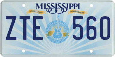 MS license plate ZTE560