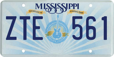 MS license plate ZTE561