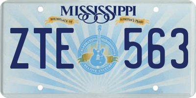 MS license plate ZTE563