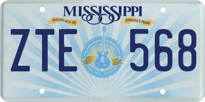 MS license plate ZTE568